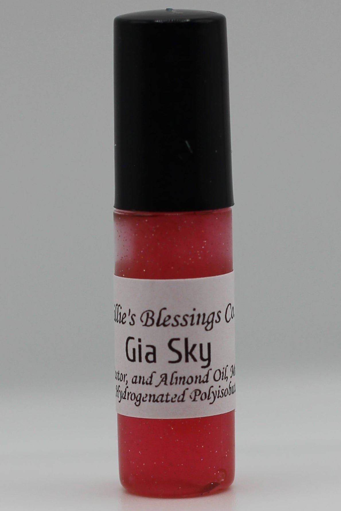 Mini Gia Sky โ Strawberry Pineapple Scented Vegan Lip Oil with Holographic Pink-Red Tint