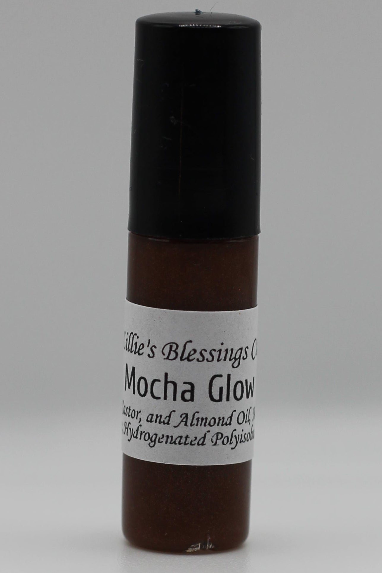 Mini Mocha Glow – Bronze Shimmer Vegan Lip Gloss with Bubble Gum Scent